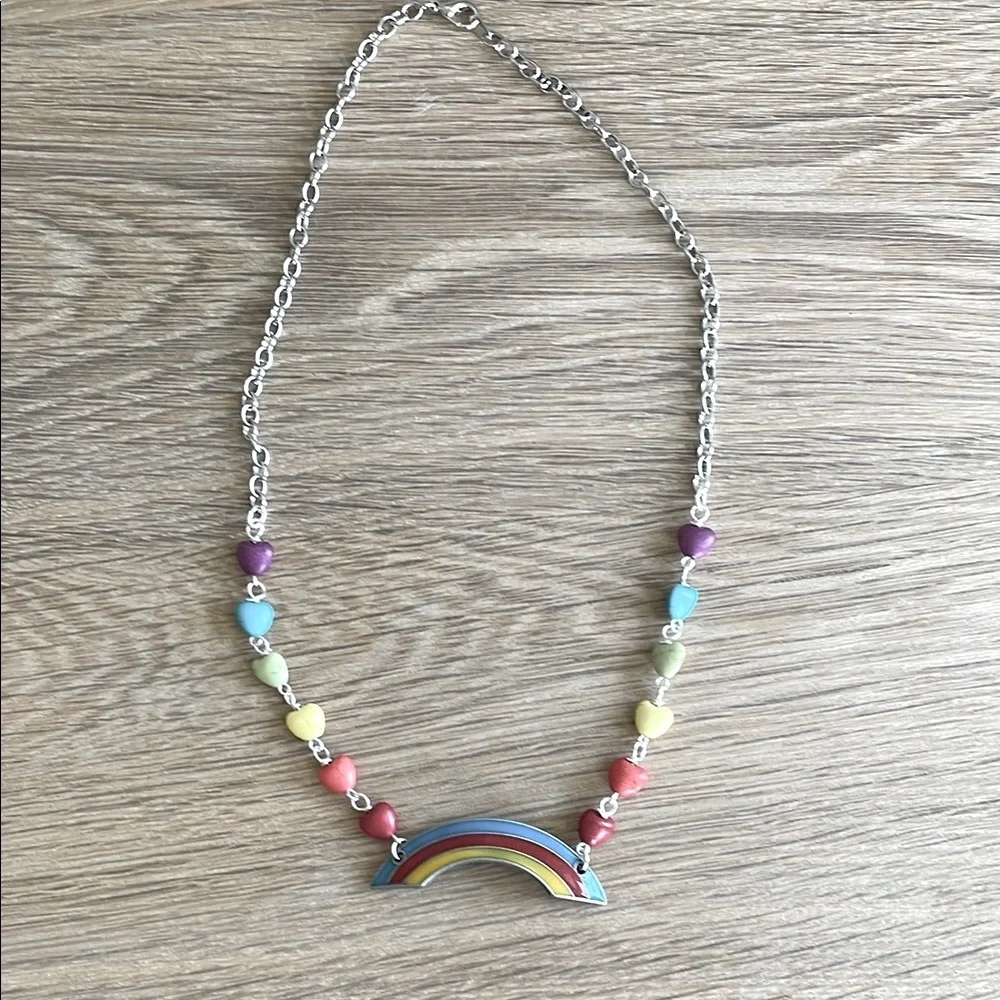 HAND CRAFTED RAINBOW PRIDE CHOKER  Hearts Red Orange Yellow Green Blue Purple - Picture 5 of 11
